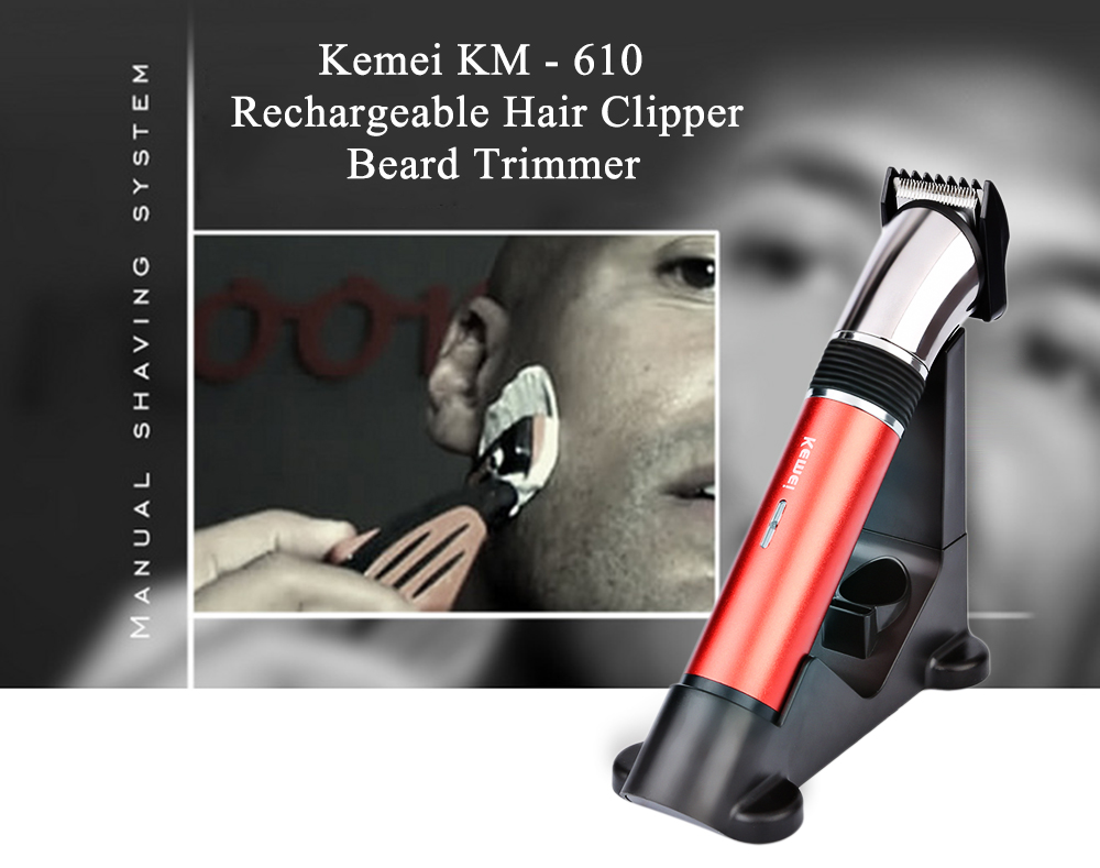 Kemei KM 610 Pro Electric Rechargeable Beard Trimmer
