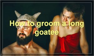 How to groom a long goatee
