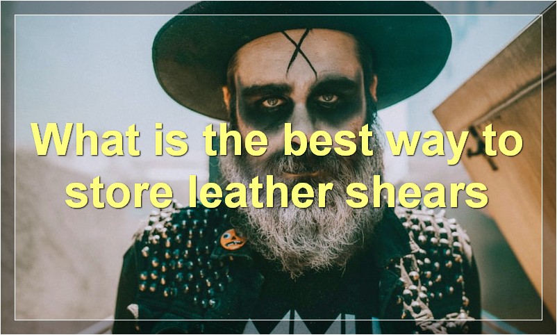 What is the best way to store leather shears