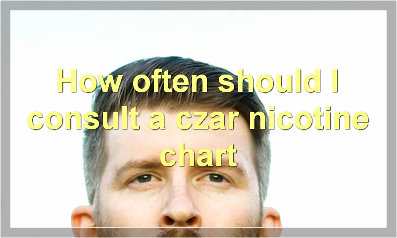 How often should I consult a czar nicotine chart